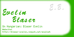 evelin blaser business card